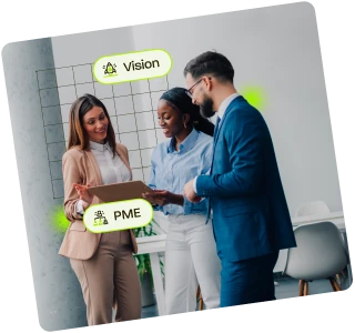 Collage représentant une PME accompagnée au quotidien par son expert-comptable
